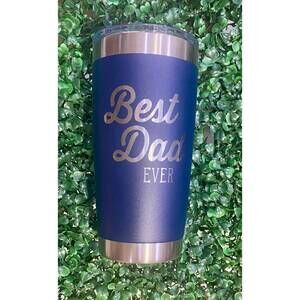 NEW DRIFTLESS STUDIOS best dad ever engraved 20 oz tumbler in navy